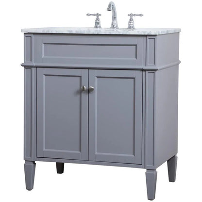 Elegant Kitchen and Bath 30 inch Single bathroom vanity in Grey