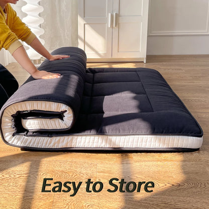 Futon Mattress, Padded Japanese Floor Mattress Quilted Bed Mattress Topper, Extra Thick Folding Sleeping Pad, Twin Size