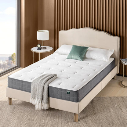 Zinus Cool Touch Comfort 8" Hybrid Mattress - Gel Memory Foam and Pocket Spring, Queen