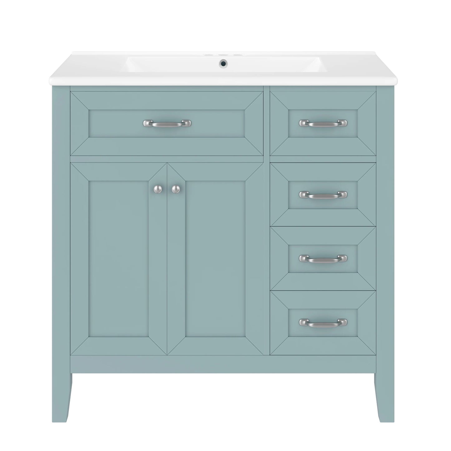 Euroco 36" Bathroom Vanity with Sink,Drawers, Solid Frame and MDF Board