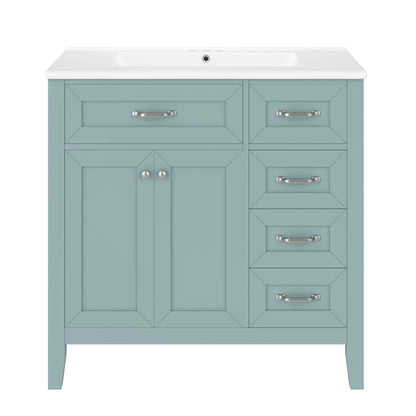 Euroco 36" Bathroom Vanity with Sink,Drawers, Solid Frame and MDF Board