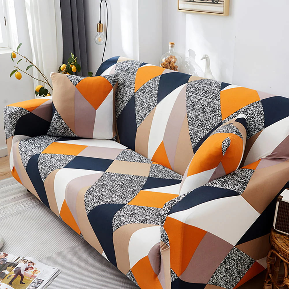 NEWEEN Sofa Cover High Stretch Elastic Fabric 1 2 3 Seater Sofa Slipcover Chair Loveseat Couch Cover Polyester Spandex Furniture Protector Cover with 1 Pillowcase (1 Seater, Checkerboard)
