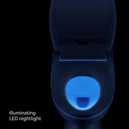 Brondell Bidet Toilet Seat S1400, Smart Toilet Seat, Dual Stainless-Steel, Self-Cleaning Nozzle With Clean Plus Technology, Endless Warm Water Bidet, Warm Air Dryer-Nightlight, Heated Seat, Elongated