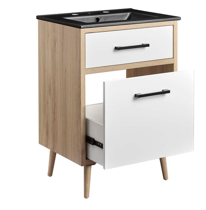 Modway Maverick 24" Bathroom Vanity in Black Oak