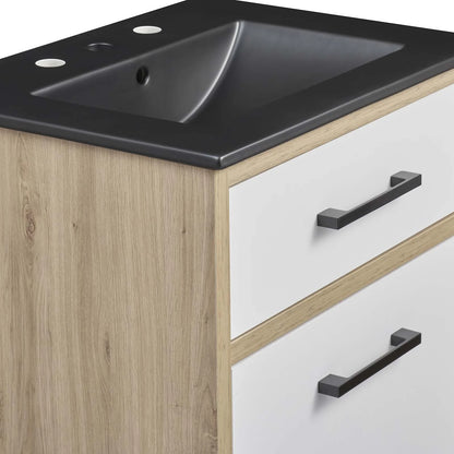 Modway Maverick 24" Bathroom Vanity in Black Oak