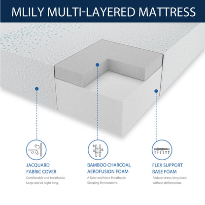MLILY Essence Sleep 6" Twin Size Memory Foam Mattress