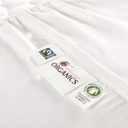 Whisper Organics 100% Cotton Organic Mattress Protector, 500TC Mattress Pad, Twin size, White