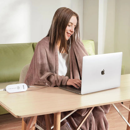 VEVOR Heated Blanket, 100"x90" King, Flannel, 10H Timer, 5 Heat Levels, Dual Control, Washable, ETL/FCC Certified (Beige)