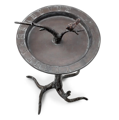 Bird & Twig Antique Bronze Metal Garden Birdbath