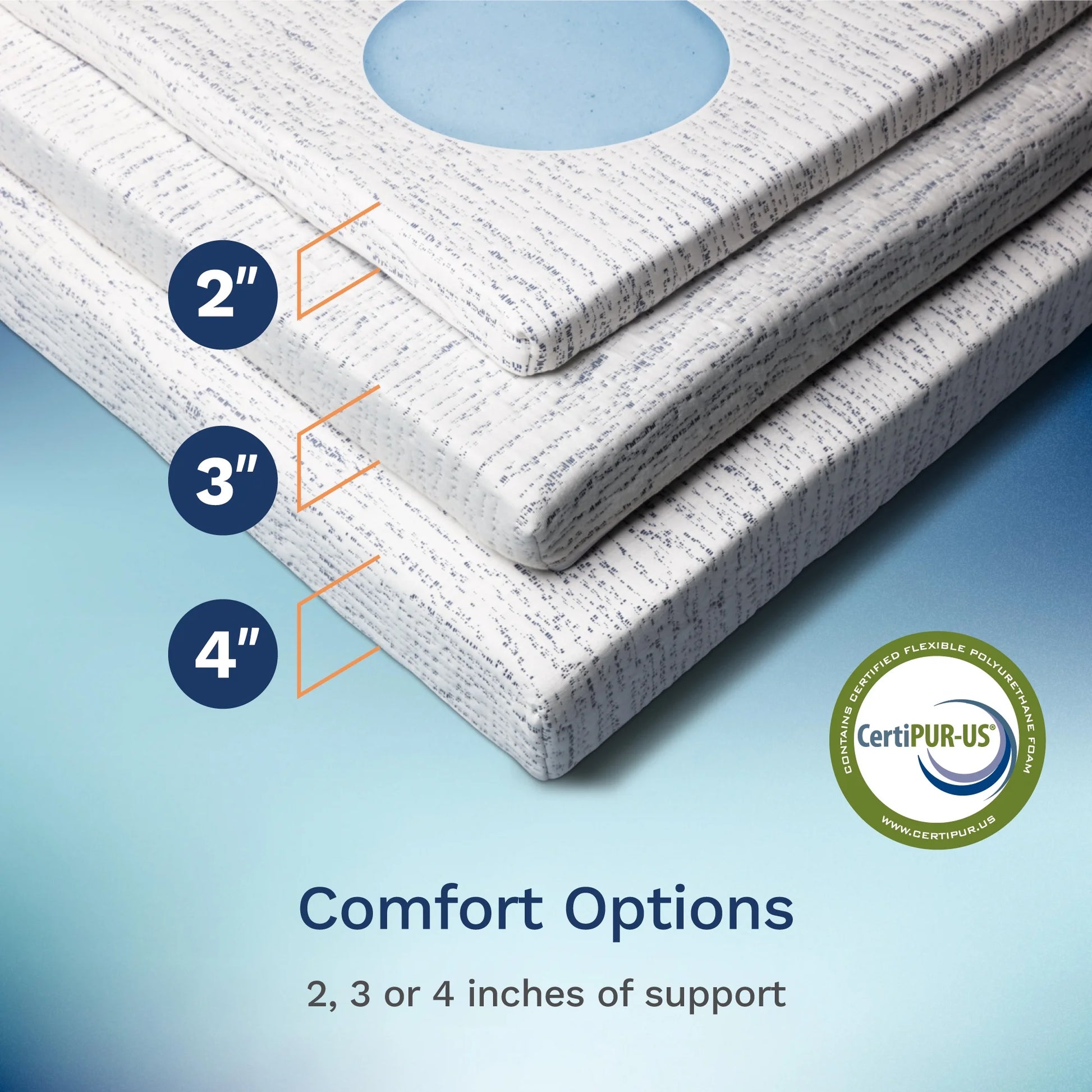 Viscosoft Select High Density Mattress Topper - Full Size - 2 Inch - High Density, Breathable Memory Foam