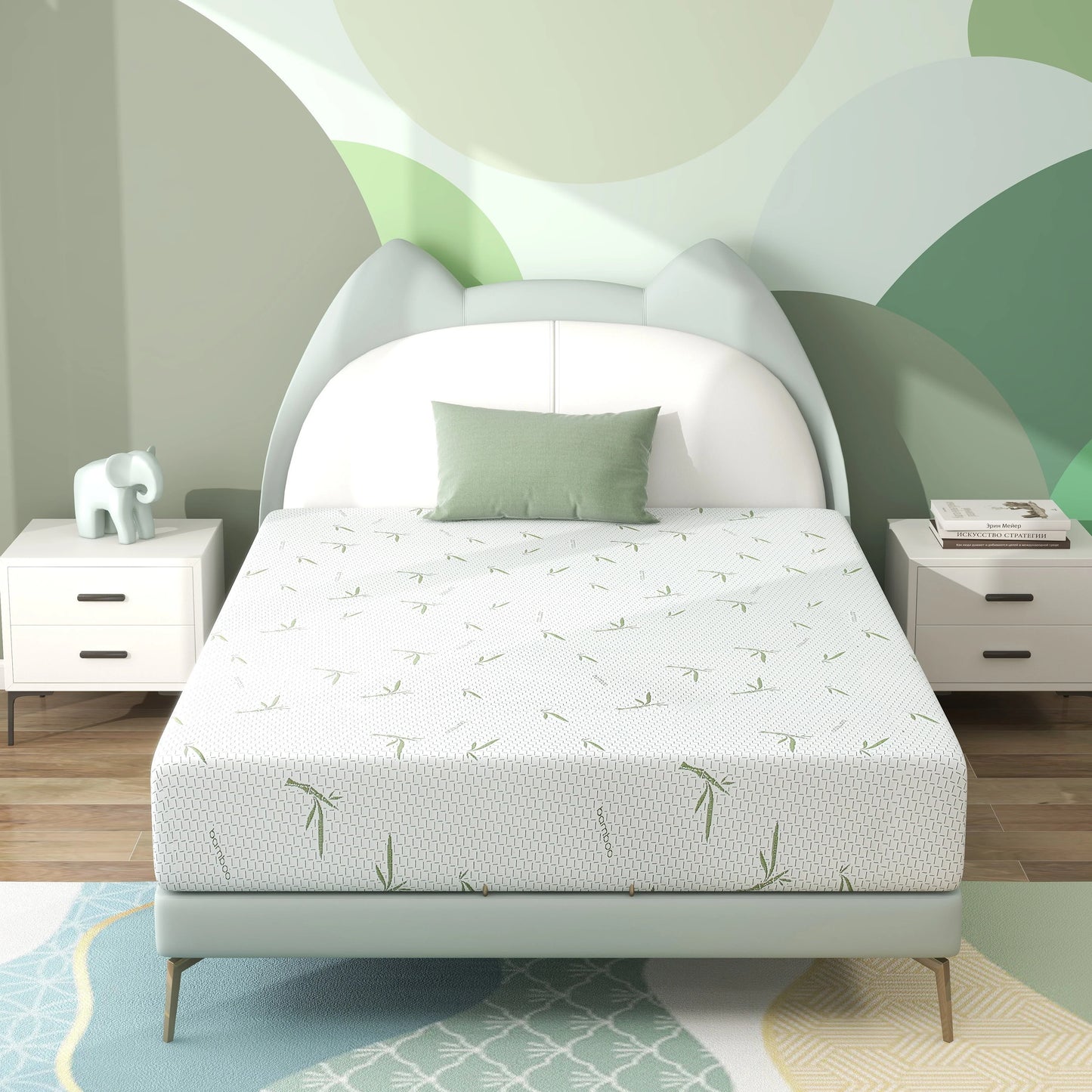 Twin Mattress, 6 inch Memory Foam Mattress Bed in a Box, with Green Tea Cooling Gel, Made in USA, Child