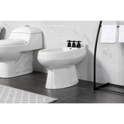 Kingston Brass KB6328ZX Millennium Three-Handle Bidet Faucet, Brushed Nickel