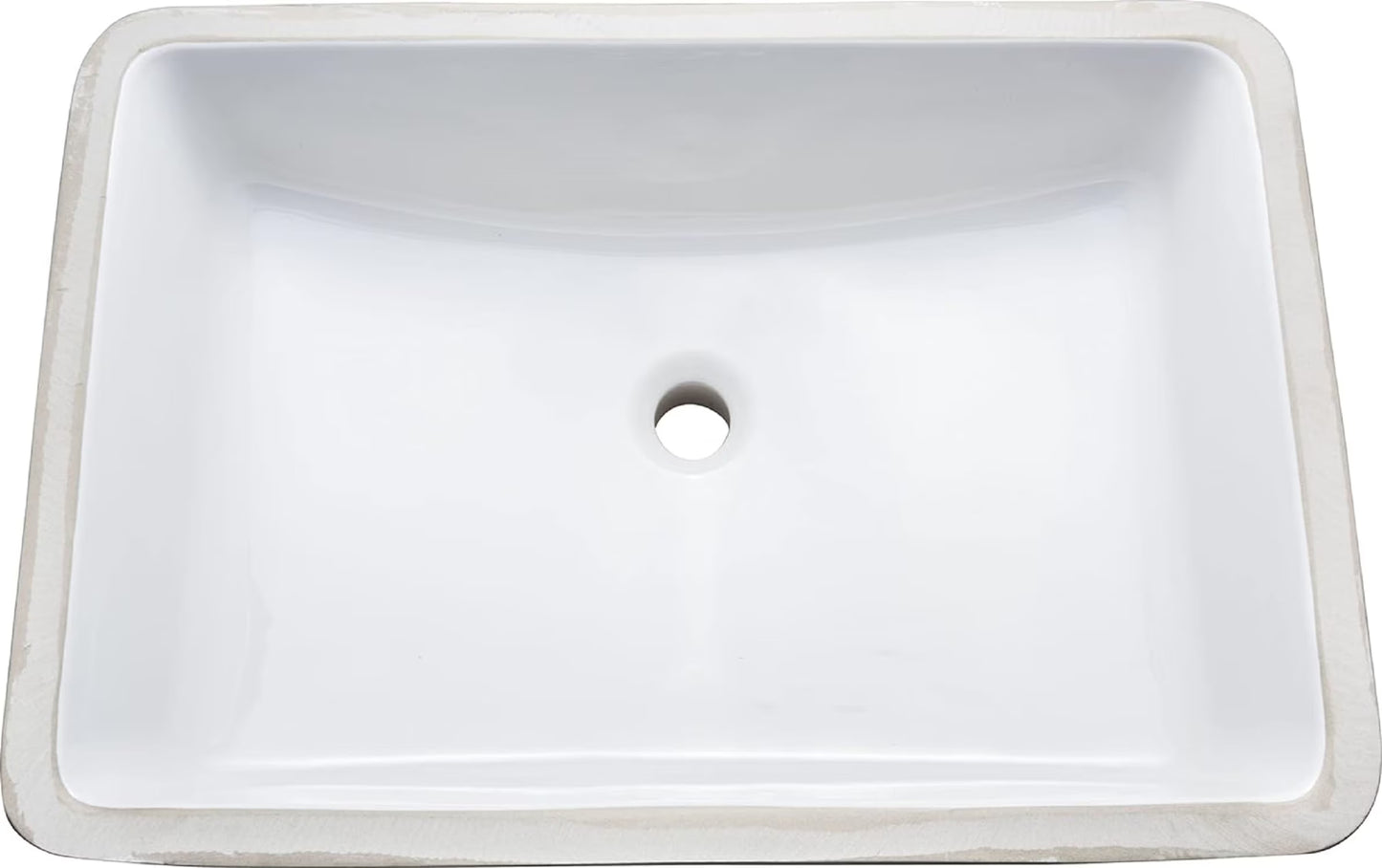 ProFlo PF2114UA Rectangular Vitreous China Undermount Bathroom Sink with Overflow