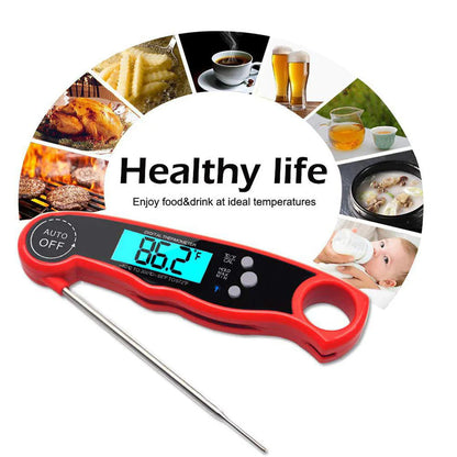 SUGIFT Waterproof Digital Instant Read Meat Thermometer with 4.7°?Folding Probe Calibration Function for Cooking Food Candy, BBQ Grill, Smokers
