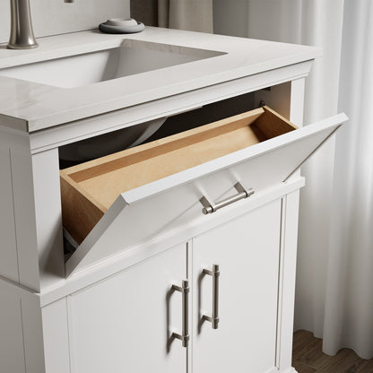 Kohler Chulton Bathroom Vanity with Sink and Quartz Top in White