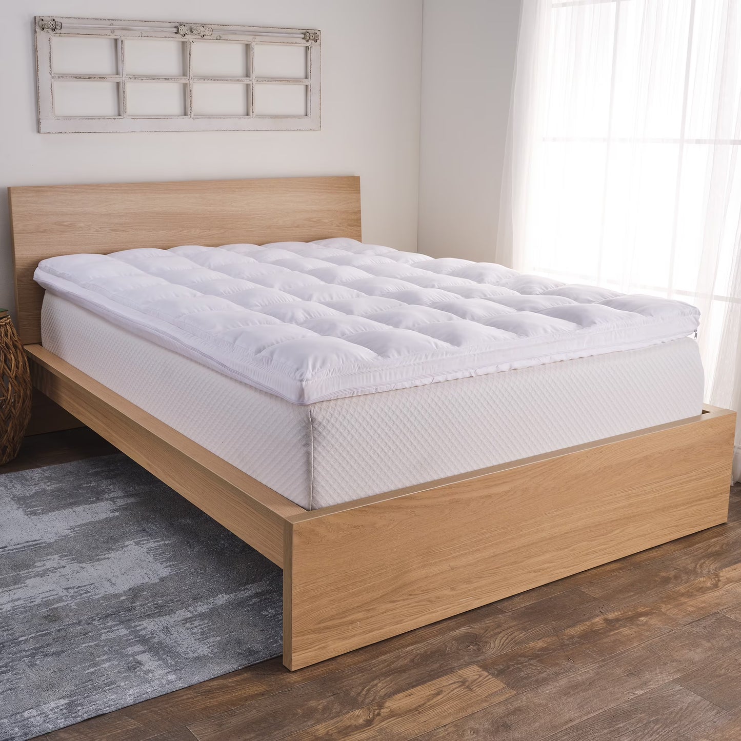 Allswell 3" Pillow Top Mattress Topper Featuring Isotonic+ Memory Foam, Queen