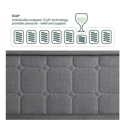 Zinus Cool Touch Comfort 8" Hybrid Mattress - Gel Memory Foam and Pocket Spring, Queen