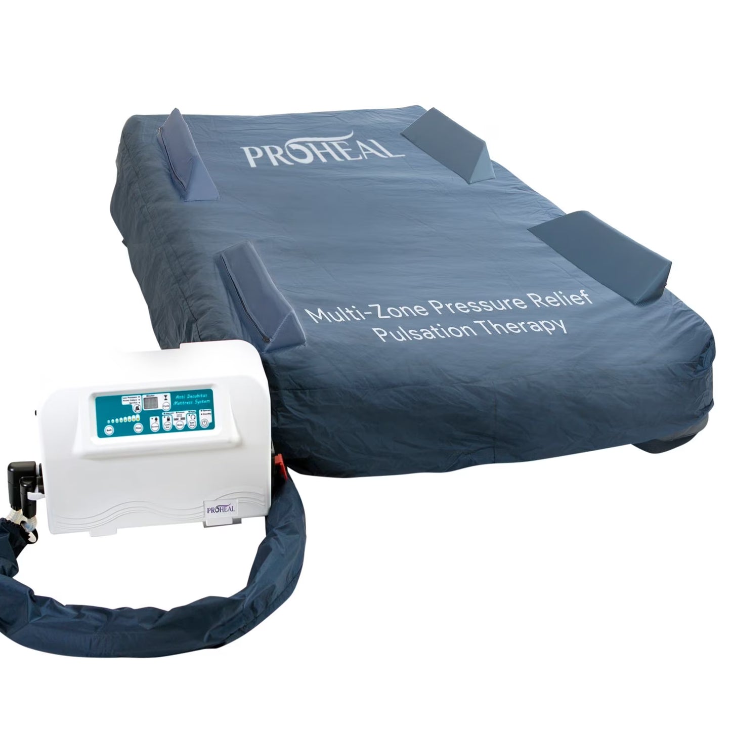 Proheal Bariatric True Low Air Loss Alternating Pressure Air Mattress with Pump & Raised Rails - Stages I-IV - 36° x 80° x 8°/11"