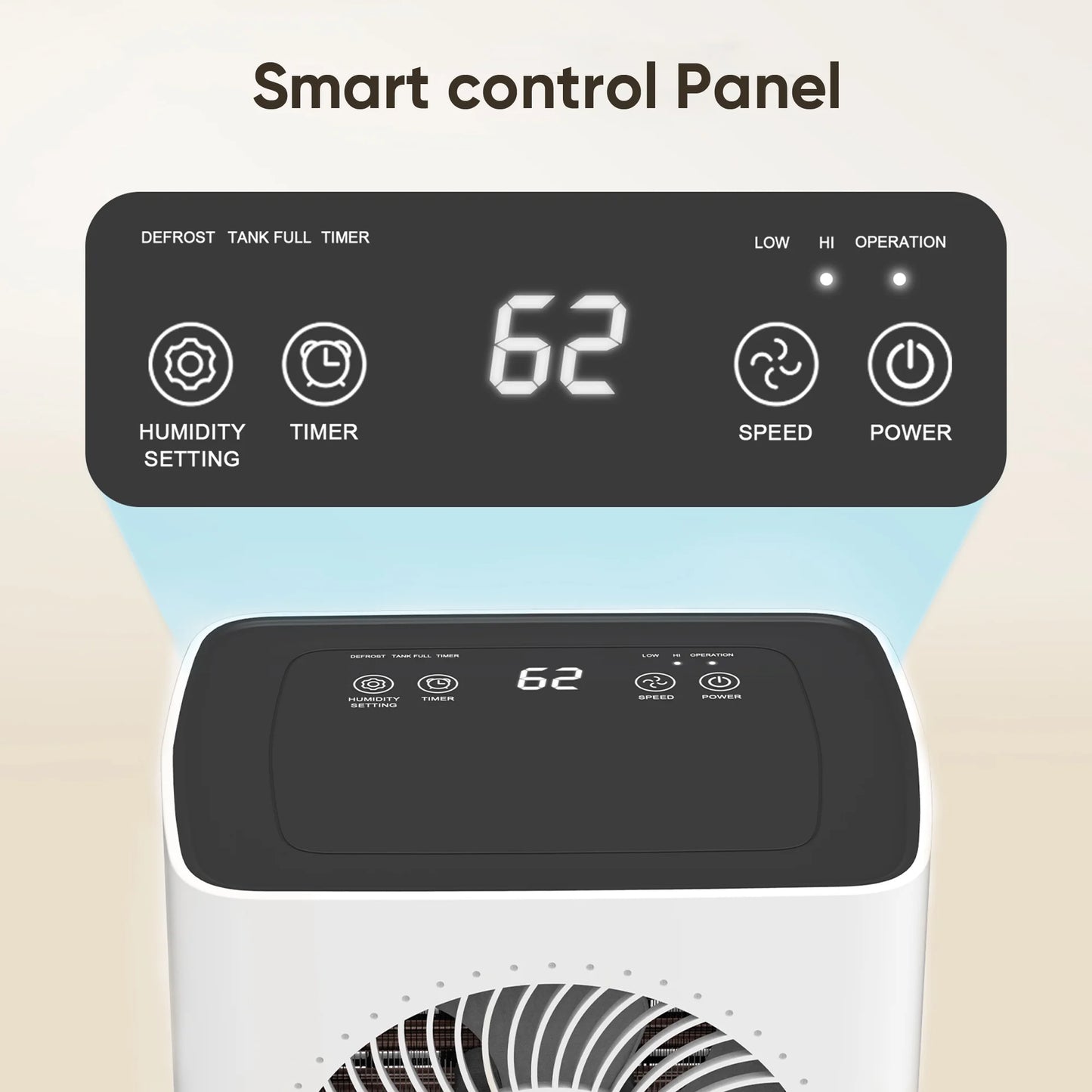 Airfire 8 Pint Dehumidifiers, 1500 Sq.Ft Dehumidifier with Drain Hose, 0.59 Gal Water Tank, Overflow Protection, Dehumidifiers for Home Basement Bedroom Bathroom Laundry Room