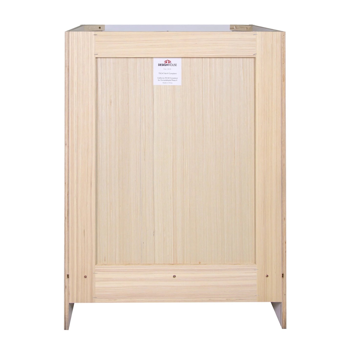 Design House 586925 Brookings 24x18 Unassembled Modern 2-Door Shaker Bathroom Vanity Cabinet Only, White