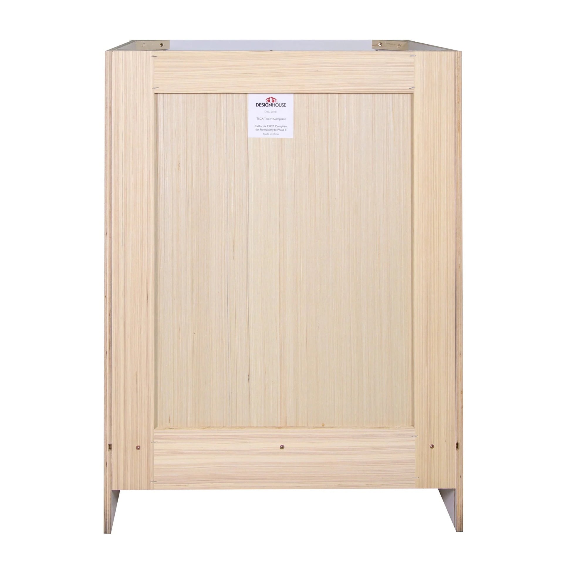 Design House 586925 Brookings 24x18 Unassembled Modern 2-Door Shaker Bathroom Vanity Cabinet Only, White