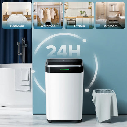 KISSAIR 15 Pints Dehumidifier, 3000 Sq. Ft Coverage Area with 1.72 gal Water Tank, 24H Timer, 3 Modes, Portable Dehumidifier for Basement/Bathroom/Laundry Room