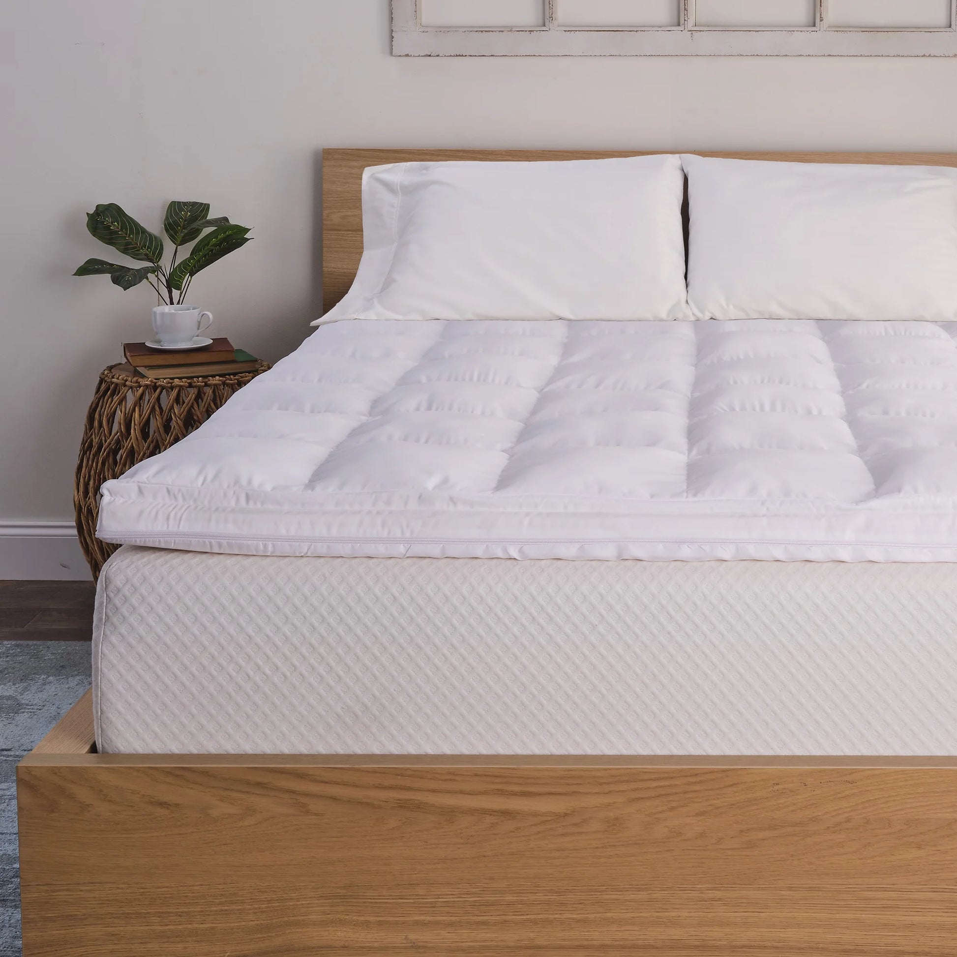 Allswell 3" Pillow Top Mattress Topper Featuring Isotonic+ Memory Foam, Queen