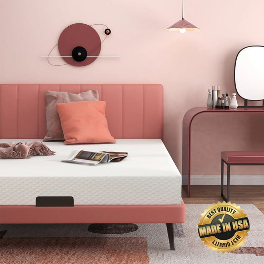 Twin Mattress,Smiaoer 8" Cool Gel Memory Foam Mattress with Removable Cover Mattress in a Box Medium Firm Mattress
