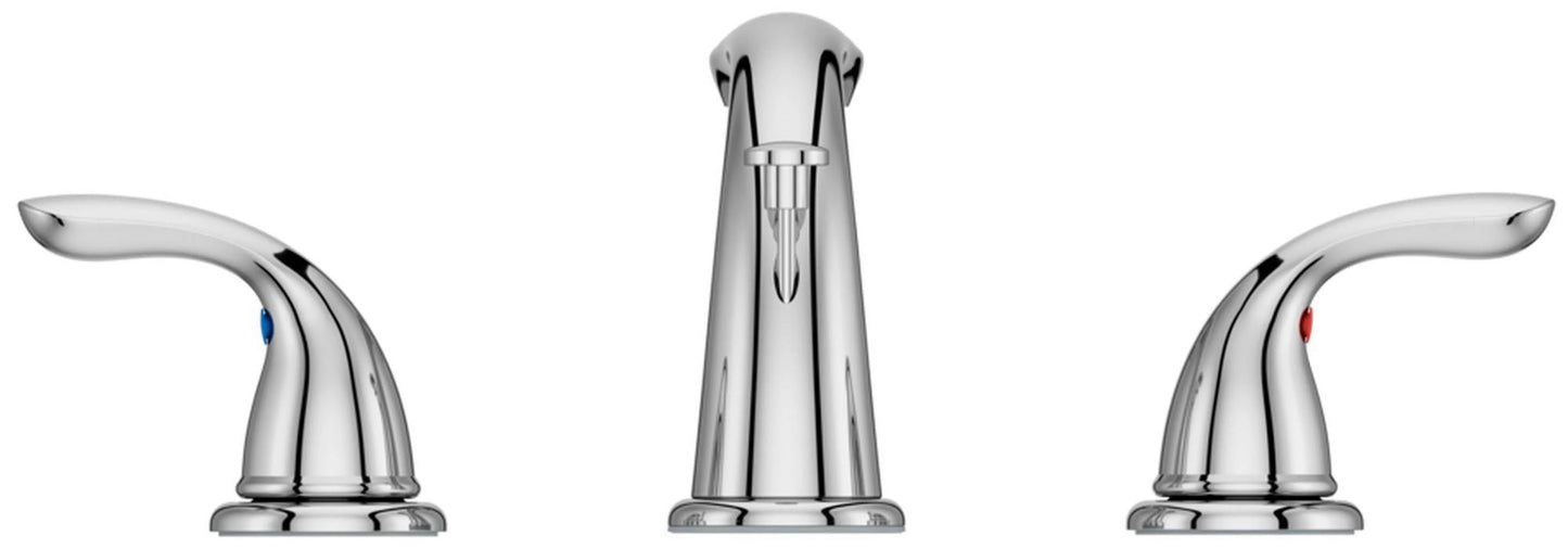 Pfirst Series 2-Handle 8" Widespread Bathroom Faucet in Brushed Nickel