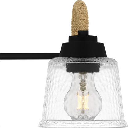 SEB8631MBK-Quoizel Lighting-Seabreeze - 4 Light Bath Vanity In Coastal Style-8.25 Inches Tall and 31 Inches Wide