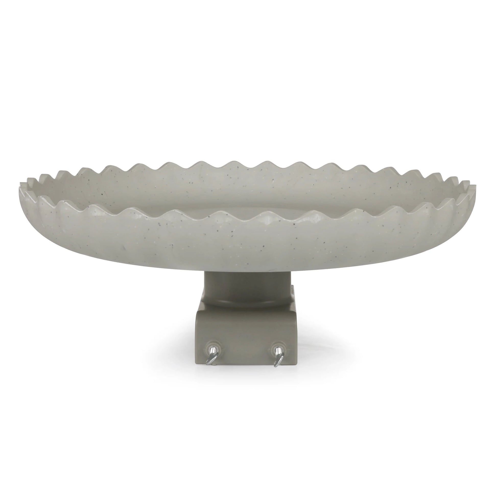 Farm Innovators Outdoor Heated Bird Bath, 120W Stone Birdbath w/Deck Mount