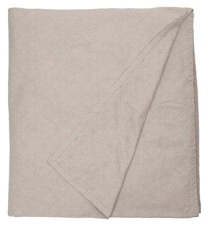 Matelasse Blanket Coverlet, Victorian Pattern, King, Light Grey