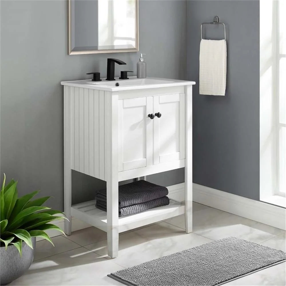 Modway Prestige 24" Modern Wooden Bathroom Vanity in White Finish