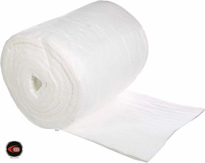 Ceramic Fiber Blanket Insulation 6# 2300F 1"x24"x25' for Wood Stoves, Pizza Ovens, Kilns, Forges & More - 6# Pound 2300 Degrees (Qty 1 Box)