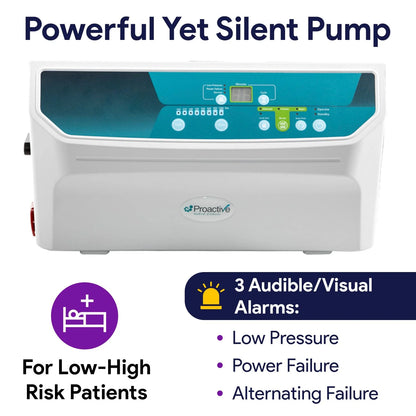 Proheal Bariatric Low Air Loss Alternating Pressure Air Mattress with Pump & Side Air Bolsters - Stages I-IV 36” x 80” x 8/11"