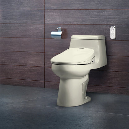 Brondell Swash 1400 Luxury Bidet Toilet Seat with Remote Control, Elongated Biscuit