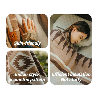 Naturehike, Wool Blanket, Multi-purpose Warm Wool Blanket, Oversized Skin-friendly Wool Throw, Wearable Soft and Warm Blanket, For Home/Camping/Travel