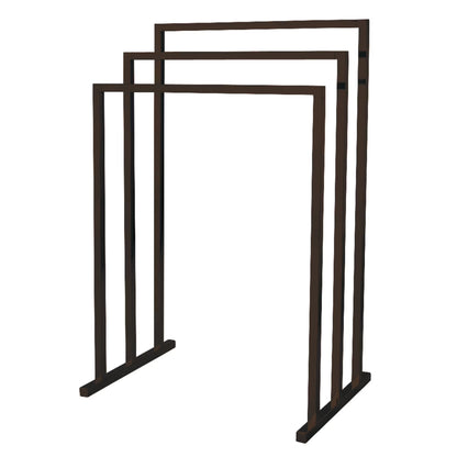 Kingston Brass SCC8281 Edenscape 33-3/16 Inch Freestanding Pedestal 3-Tier Towel Rack in Polished Chrome