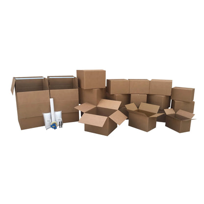 uBoxes 2 Room Wardrobe Kit 20 Moving Boxes plus Packing Supplies