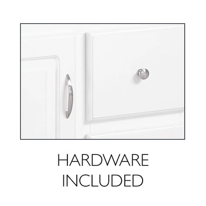 Design House 586925 Brookings 24x18 Unassembled Modern 2-Door Shaker Bathroom Vanity Cabinet Only, White