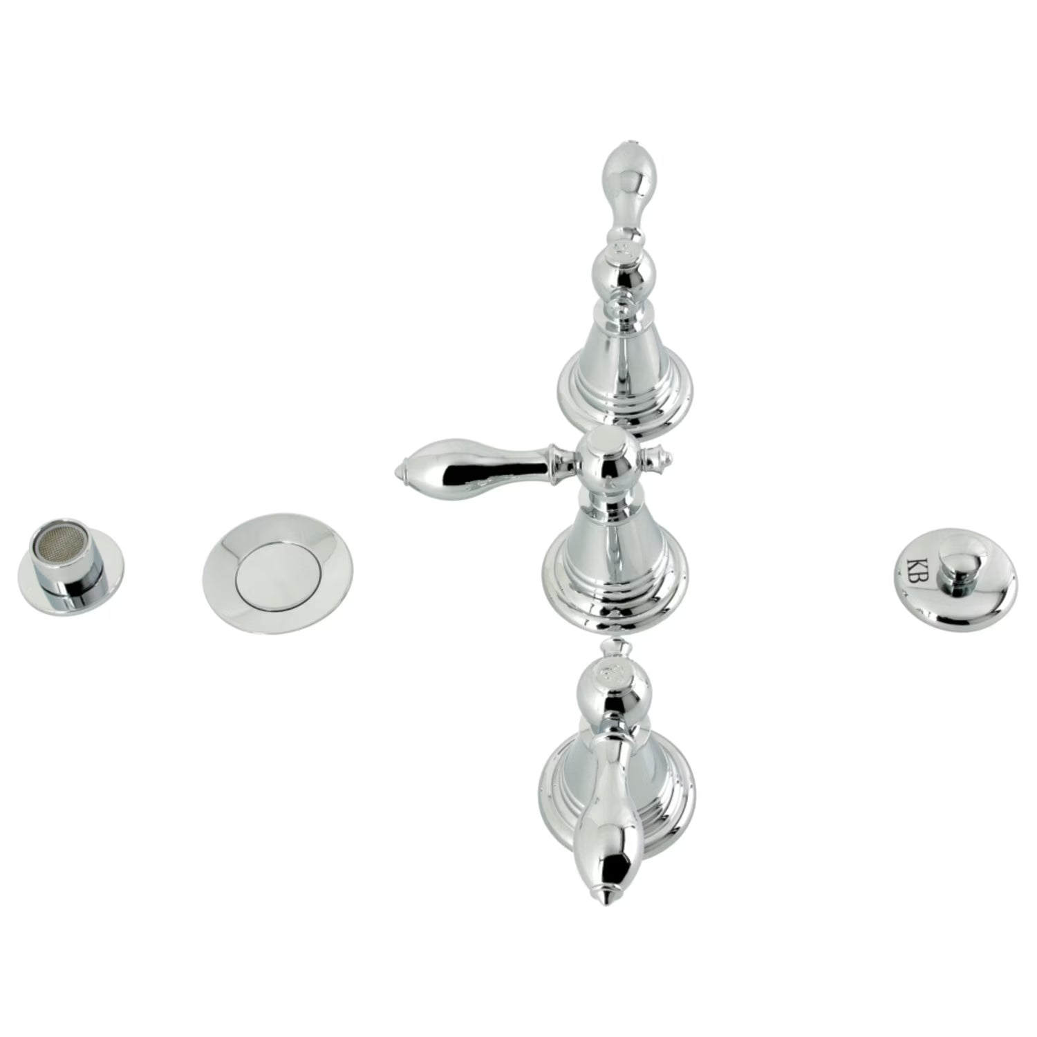 Kingston Brass KB327AL Victorian Three-Handle Bidet Faucet, Brushed Brass