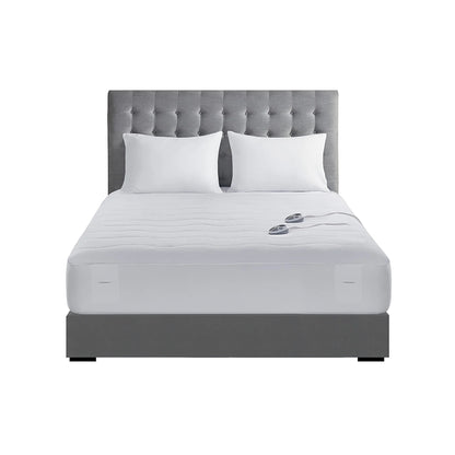 Serta Plush Heated Mattress Pad, Queen, White