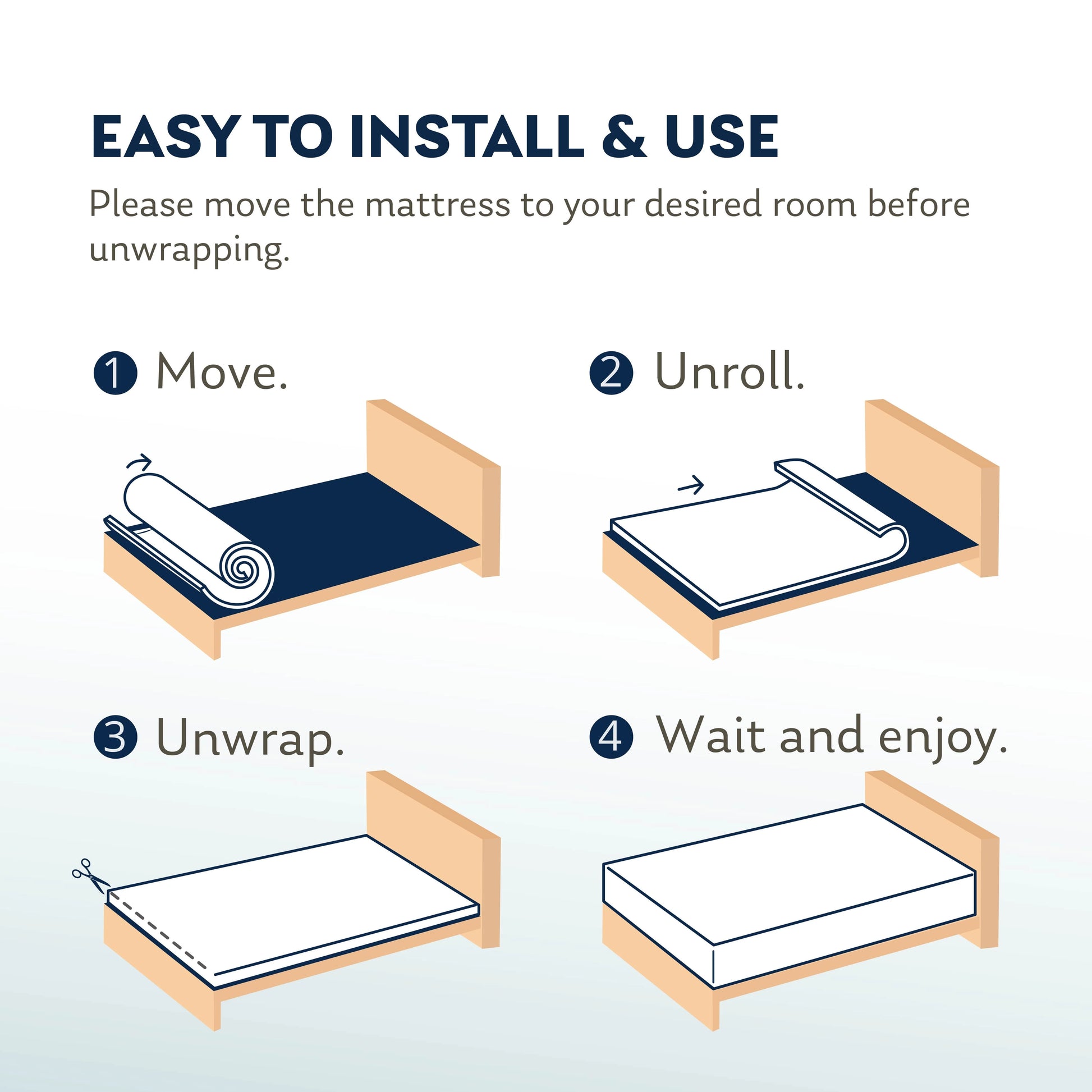 MLILY Ego Blue 8 inch Cooling Gel Memory Foam Mattress, Twin Mattress in a Box, Medium