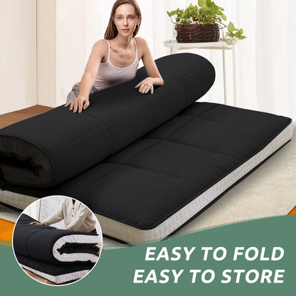 Slsy Futon Mattress 4" Soft and Supportive Twin Mattress Pad with Storage Bag