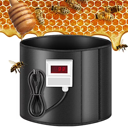 Honey Bucket Heater,5 Gallon Drum Pail Heater, 400W Honey Bucket Heater Bee Heating Blanket Temperature Control 20-110°/68-230° H