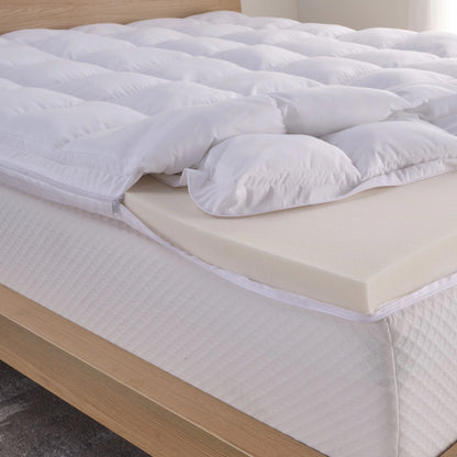 Allswell 3" Pillow Top Mattress Topper Featuring Isotonic+ Memory Foam, Queen