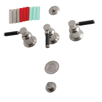 Kingston Brass KB6320DKL Kaiser Three-Handle Bidet Faucet, Matte Black