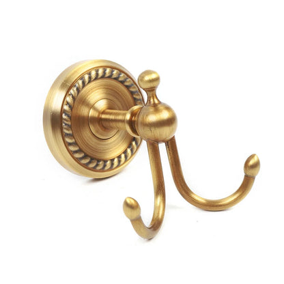 7 Antique Bathroom Accessory Bathroom Hardware Set Brass Carved Towel Bar Shelf 7PCS Antique Bathroom Accessories Bath Hardware Set Carved Brass Towel Rack Bar Gold Bathroom Accessories Set Toilet