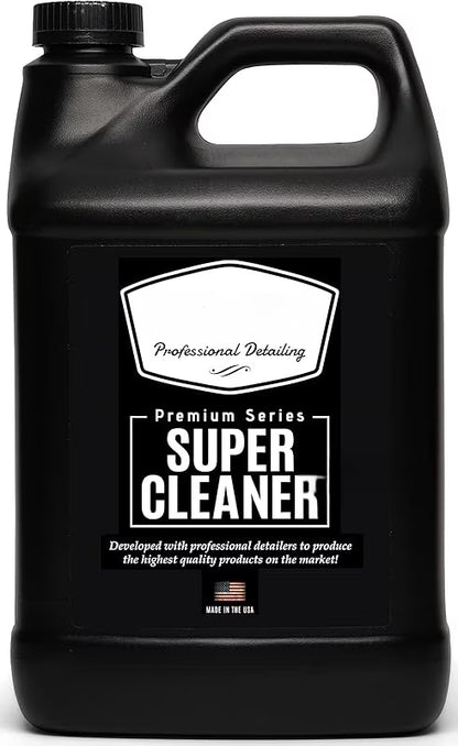 Super Cleaner | Effective Car Interior Cleaner | Leather Car Seat Cleaner | Stain Remover for Carpet, Upholstery, Fabric, and Much More! | 18 Oz Kit with Microfiber Towel