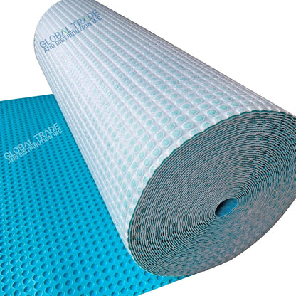 Uncoupling Waterproofing Membrane Roll, 54 Sq Ft (3.3 Ft x 16.4 Ft), 1/8'' Anti-Fracture Mat, Crack Isolation Flooring Underlayment for Bathroom Floor Tile, Subfloor